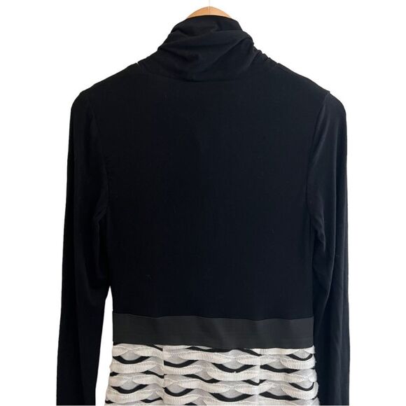 Kay Unger Neck tie Midi Black & White pencil Dress Size 8 women (one-piece) - Picture 11 of 16